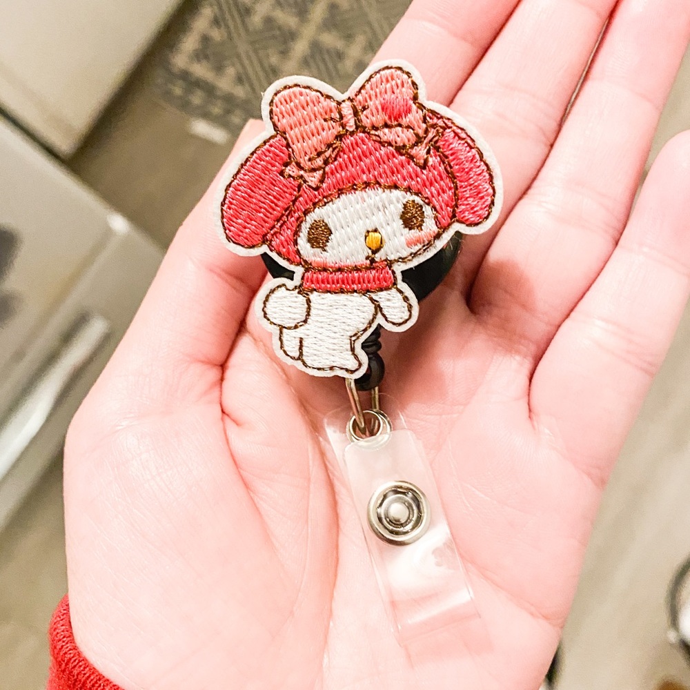 🌸 My Melody Retractable Badge Reel Holder